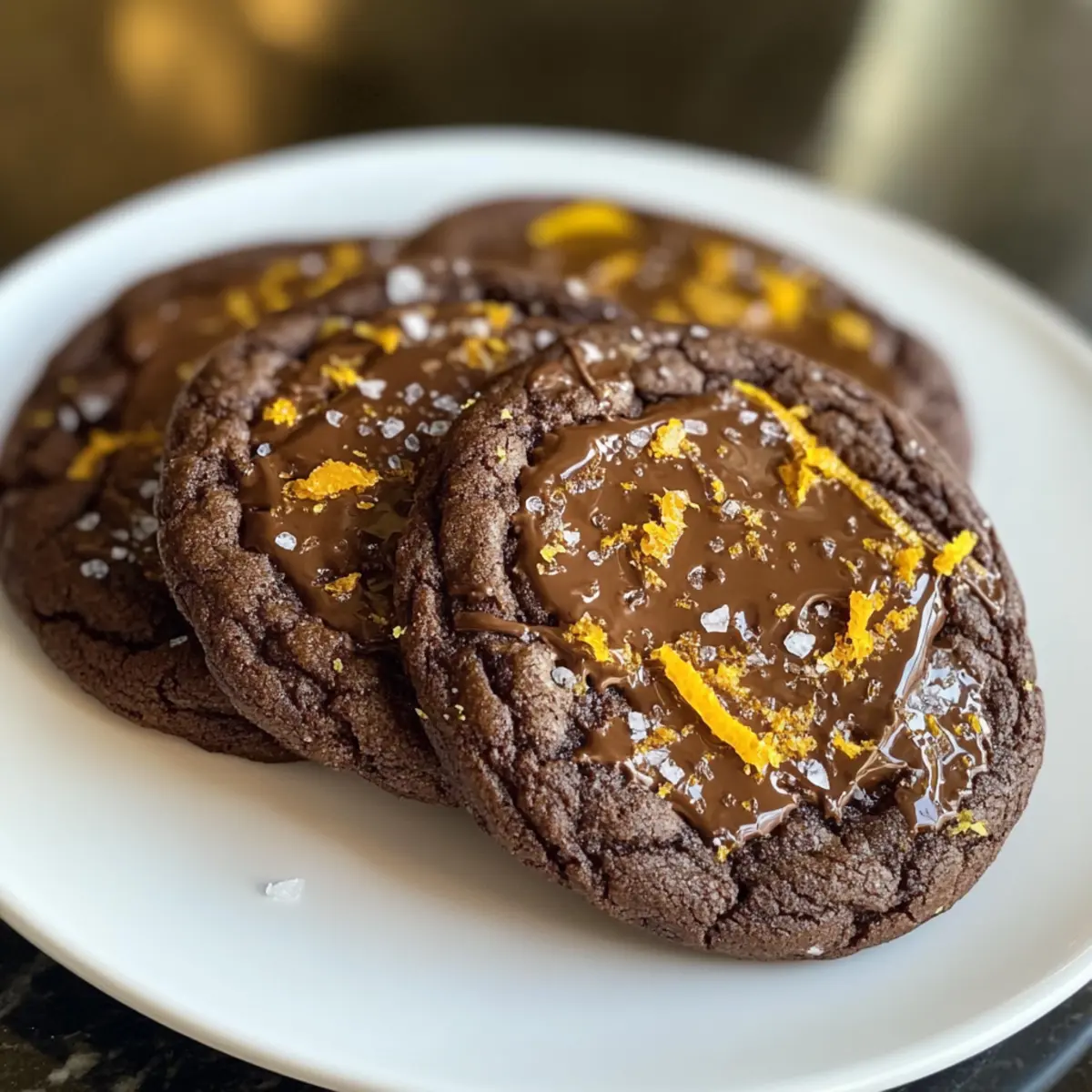 Salted Dark Chocolate Orange Cookies
