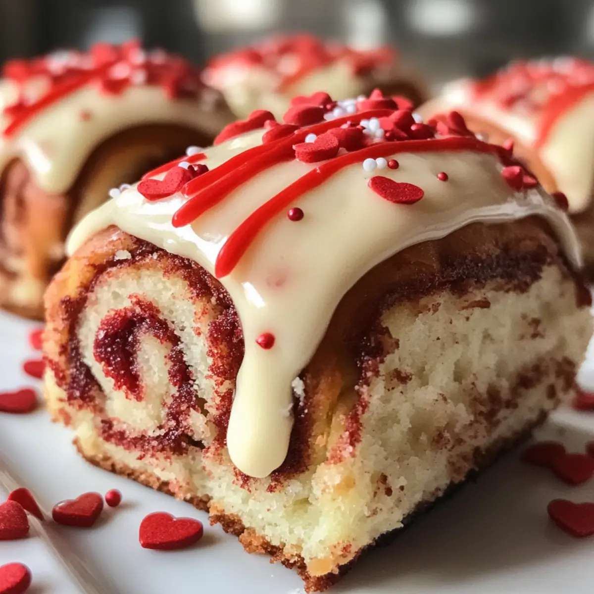 Red Velvet Valentines Cinnamon Rolls for a Sweet Morning Treat