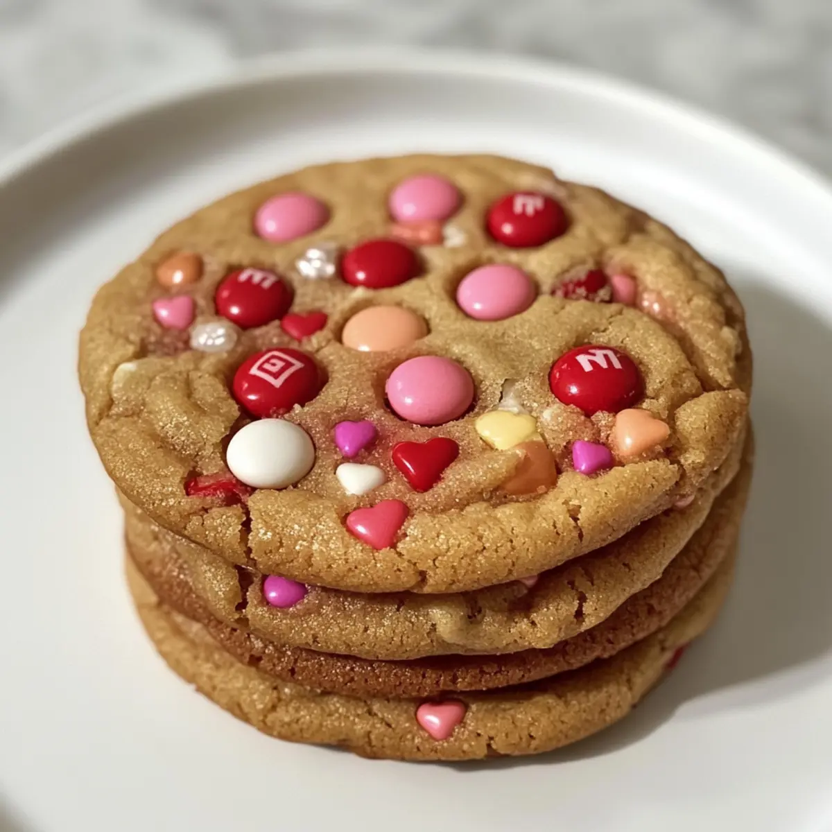 Irresistibly Soft Valentine M&M Cookies to Melt Hearts!