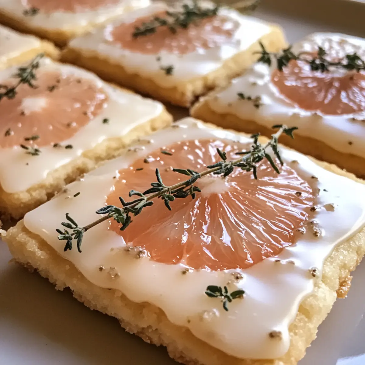 Delight in Lovely Pink Grapefruit and Thyme Vegan Shortbread Cookies