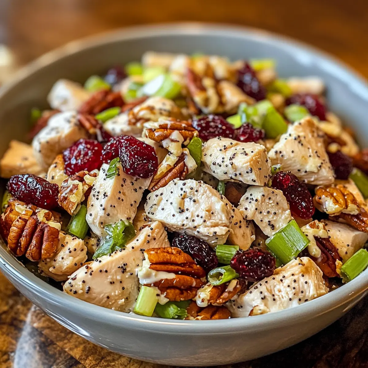 Cranberry Pecan Chicken Salad with Poppy Seed Dressing Bliss