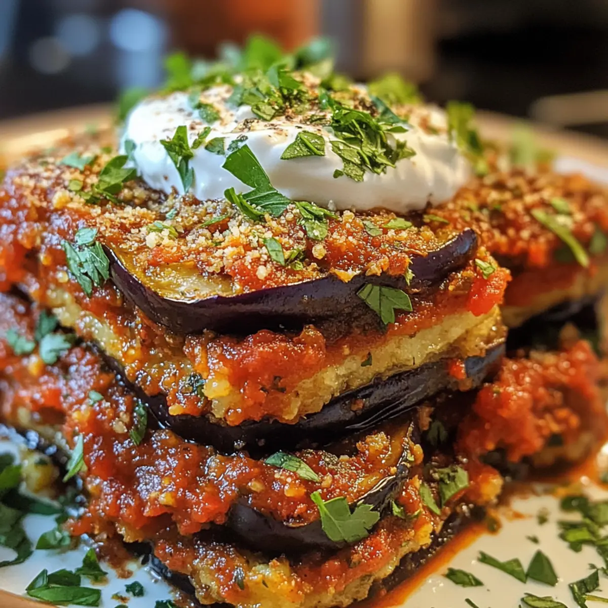Savory Borani Banjan: Crispy Eggplant with Spiced Sauce