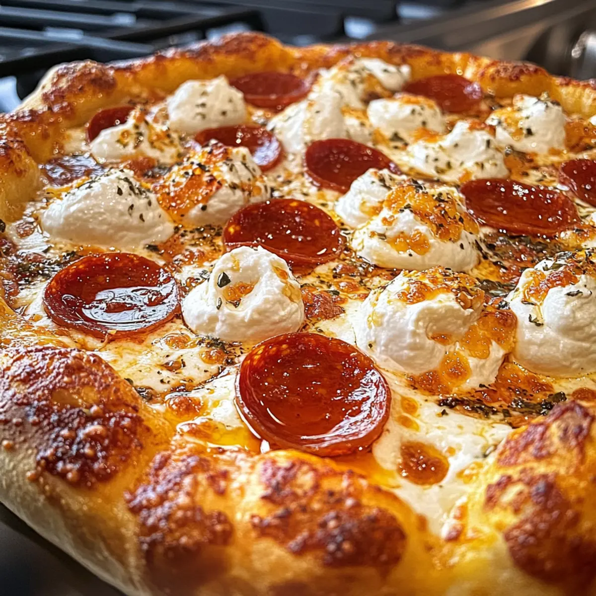 Hot Honey Pepperoni Ricotta Pizza: A Sweet and Spicy Twist