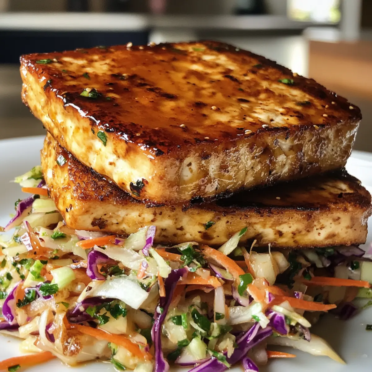 Irresistible Teriyaki Tofu Sandwich Bursting with Flavor