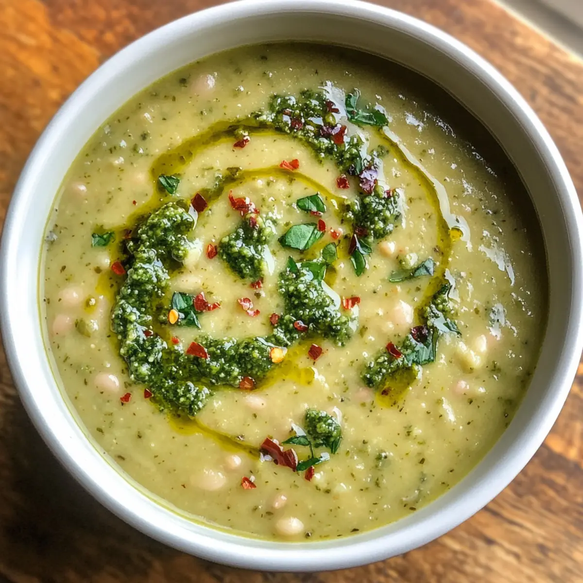 Creamy White Bean Pesto Soup for a Cozy Night In