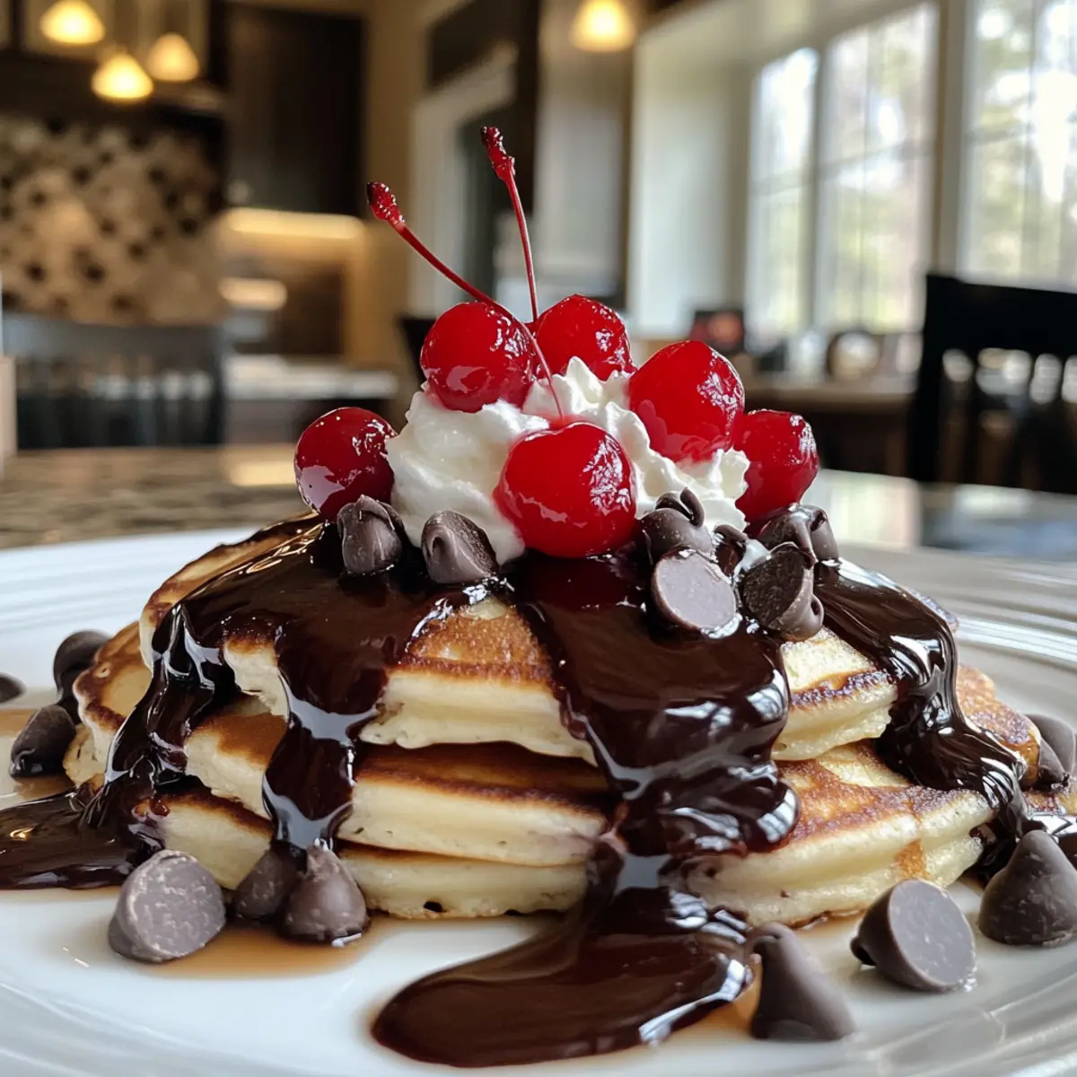 Delightful Chocolate Cherry Pancakes for a Sweet Breakfast