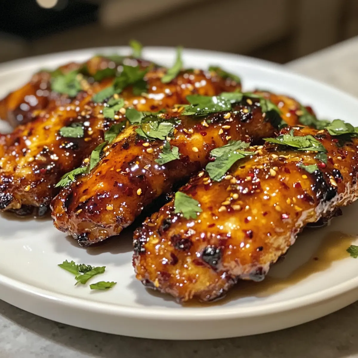 Crispy Maple Sriracha Tofu Wings