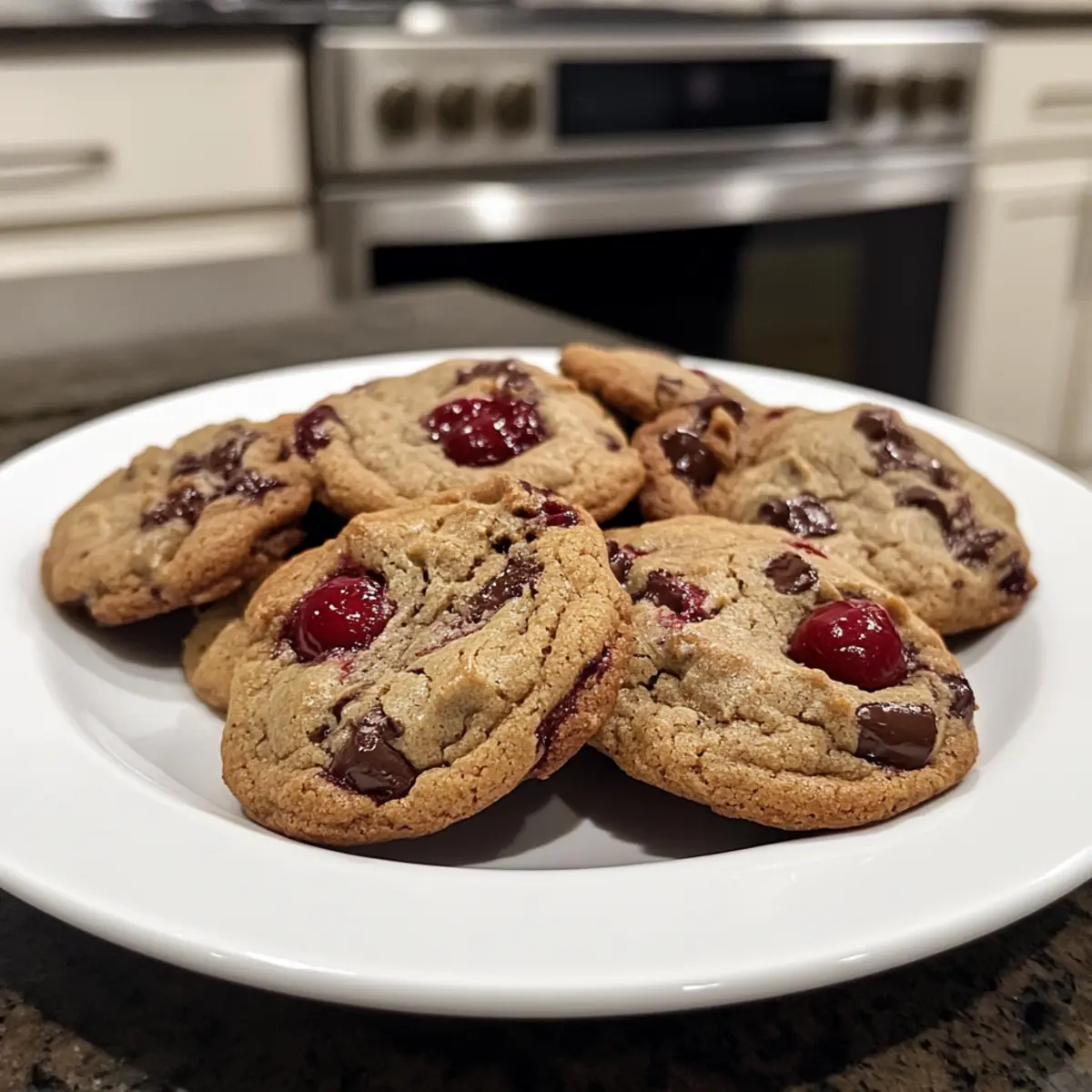Brown Butter Cherry Dark Chocolate Chunk Cookies Bliss