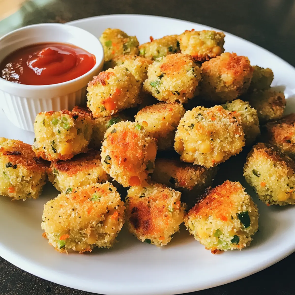 Crispy Kid-Friendly Veggie+ Chickpea Nuggets Everyone Loves
