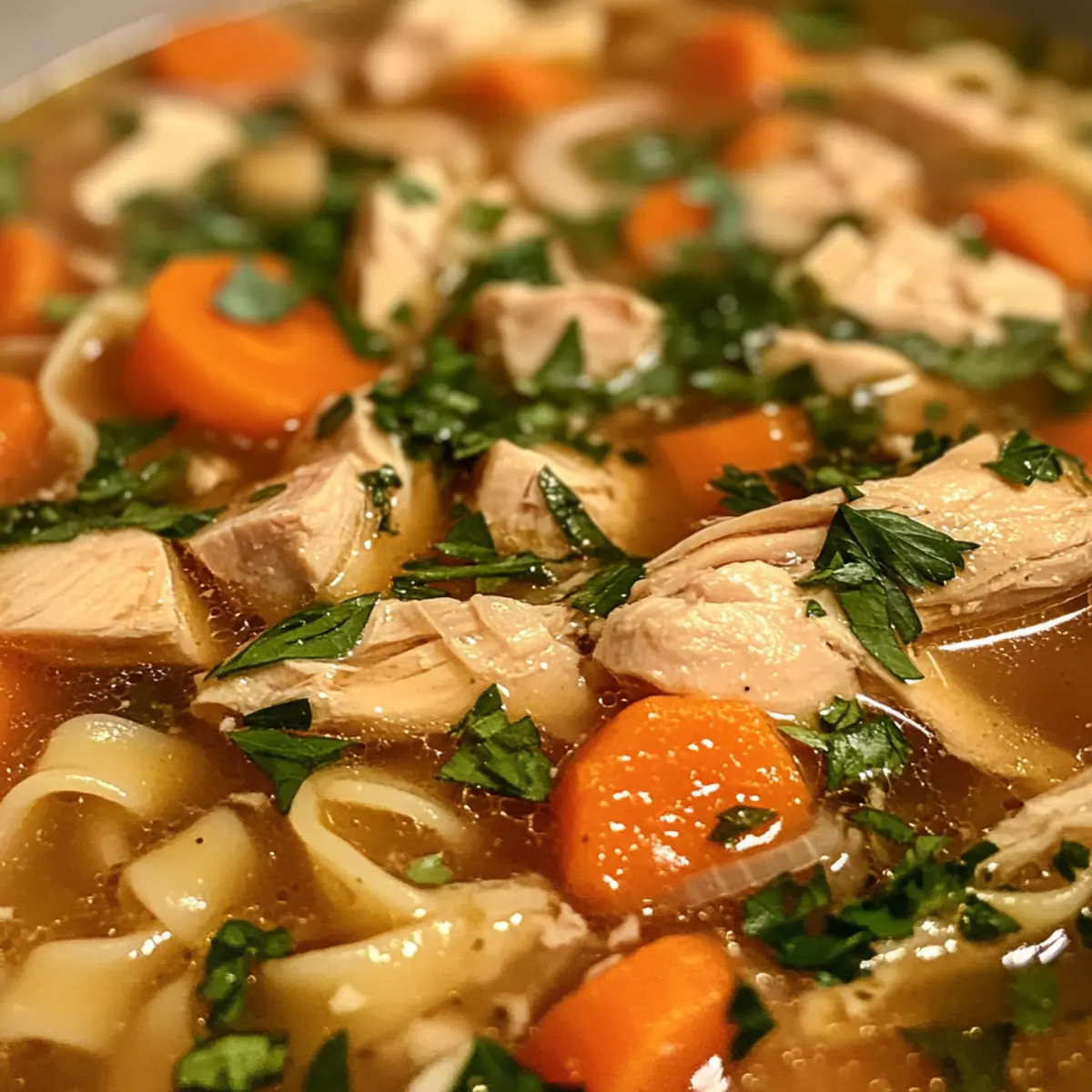 Healing Ginger Garlic Chicken Noodle Soup for Ultimate Comfort