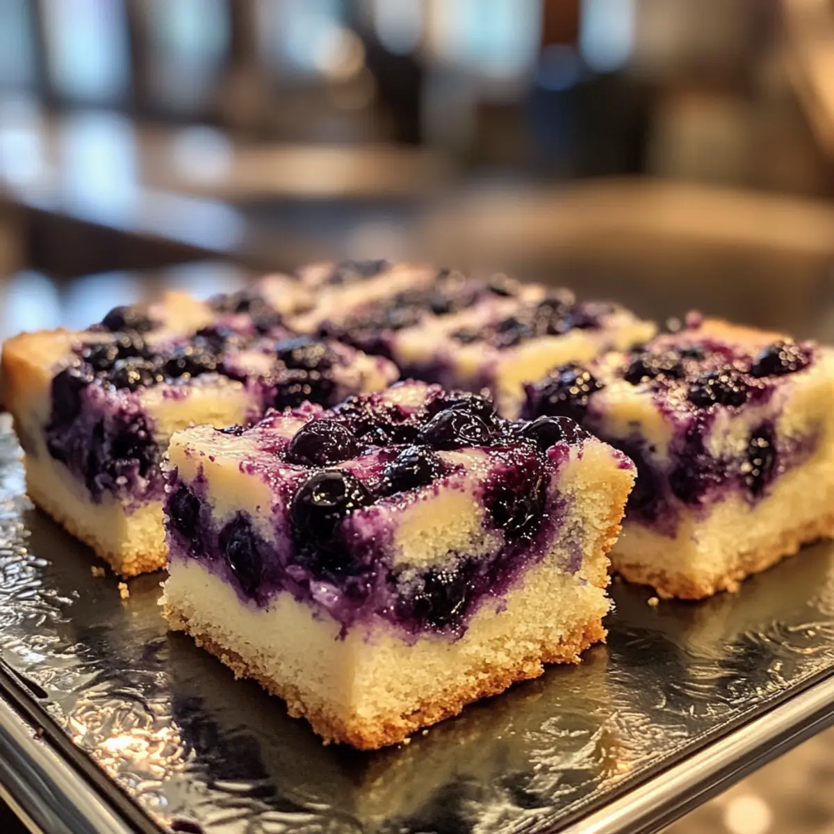 Blueberry Cream Cheese Cake Squares: A Blissful Delight