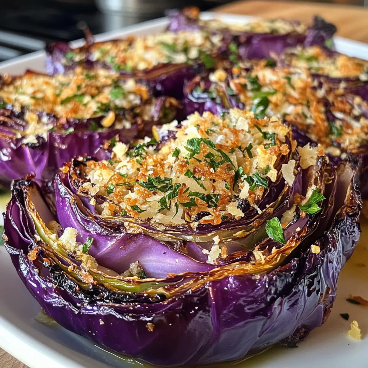 Roasted Red Cabbage Steaks with Garlic: A Flavorful Delight