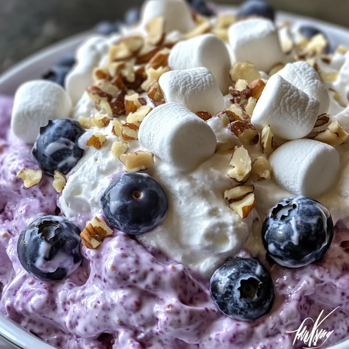 Deliciously Light Blueberry Fluff Salad for Sweet Moments