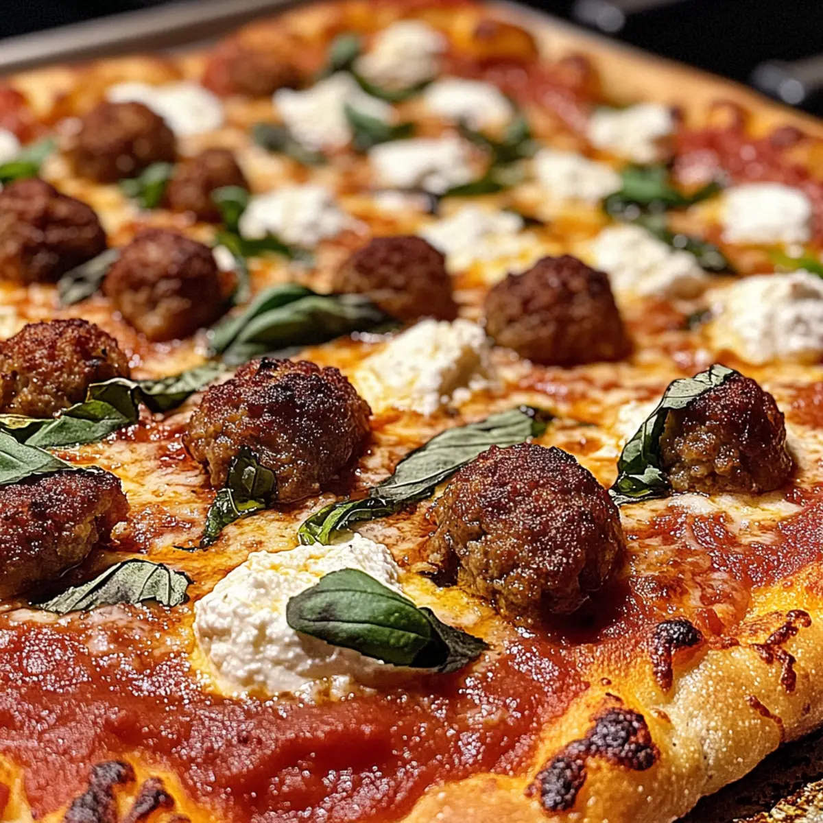 Homemade Meatball and Ricotta Pizza for Cozy Nights