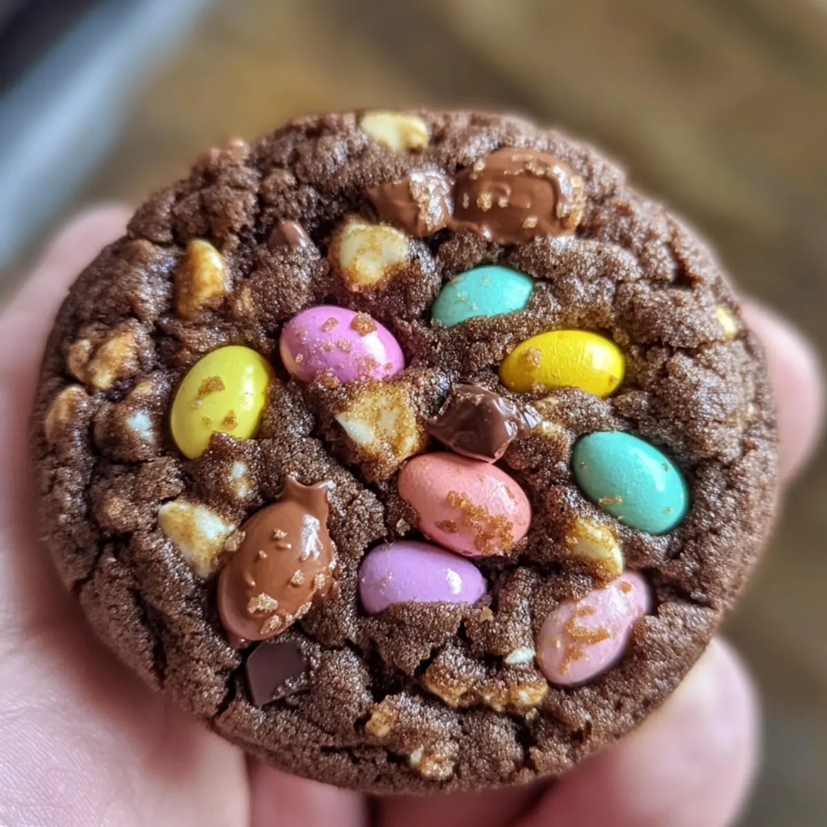 Deliciously Chewy Chocolate Cadbury Egg Cookies for Easter