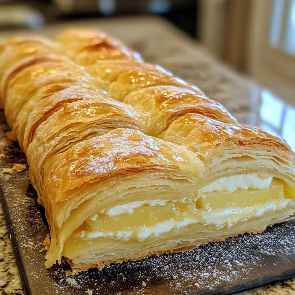 Lemon Cream Cheese Puff Pastry Braid: A Sweet Showstopper
