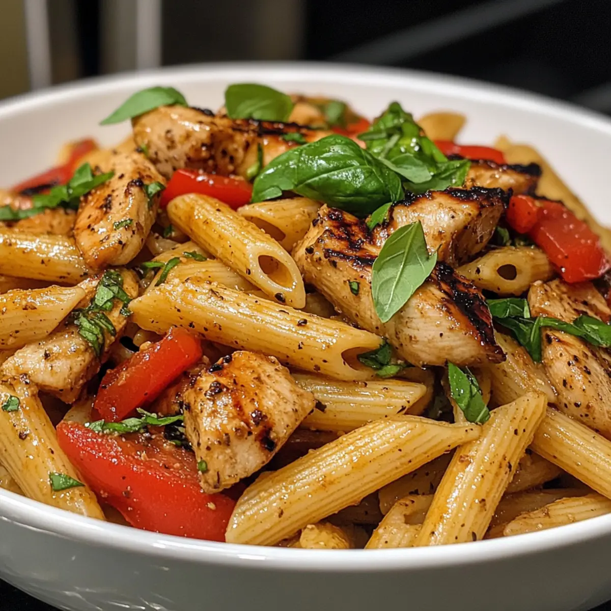 Grilled Chicken Pasta Salad with Balsamic Vinaigrette Bliss