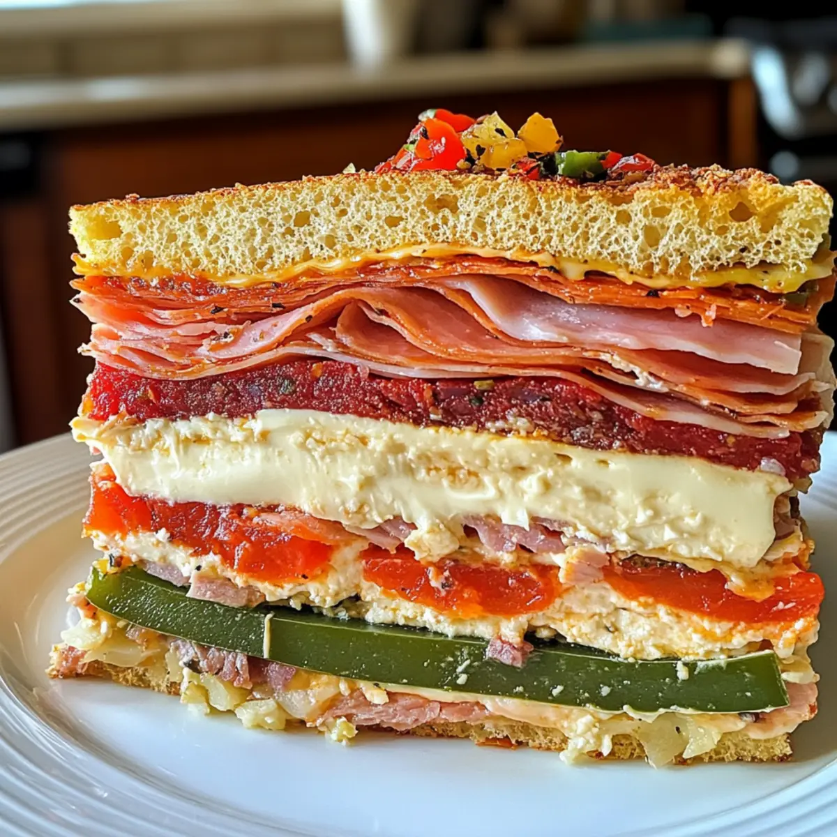 Savory Italian Deli Torte: Perfect Make-Ahead Party Delight