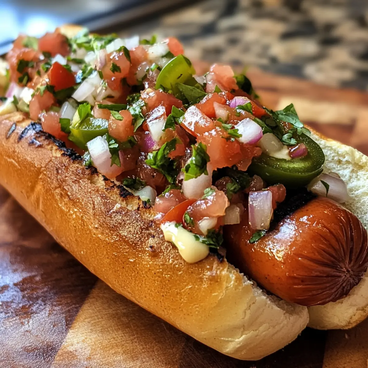 Mexican Hot Dogs with Charred Serranos for a Flavorful BBQ