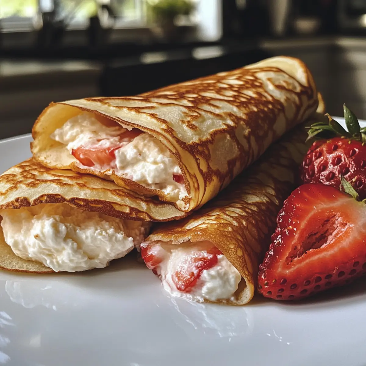 Irresistible Strawberry Cream Cheese Stuffed Crepes for Blissful Mornings
