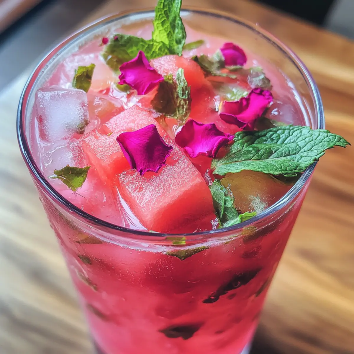 Delightful Watermelon Rose Drink for a Refreshing Summer Sip
