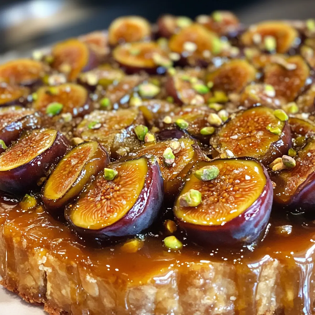 Salted Honey & Pistachio Fig Tarte Tatin
