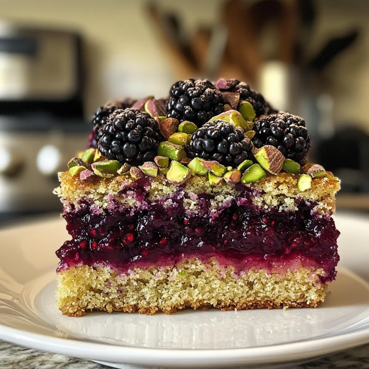 Pistachio and Blackberry Olive Oil Cake: A Moist Delight