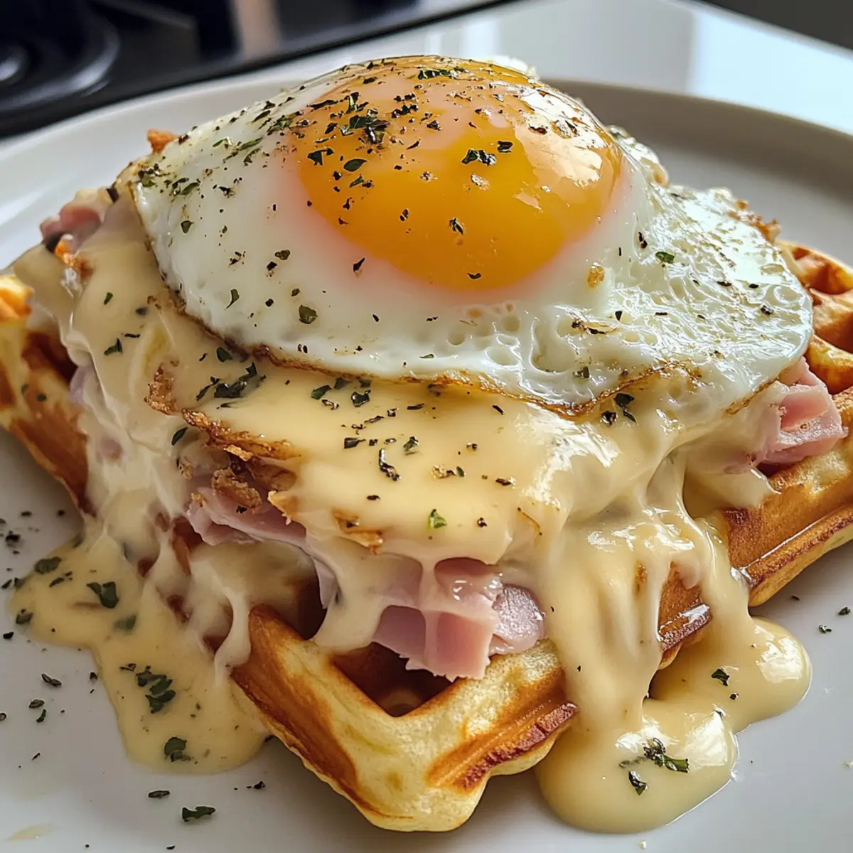 Savory Croque Madame Waffles for an Unforgettable Brunch