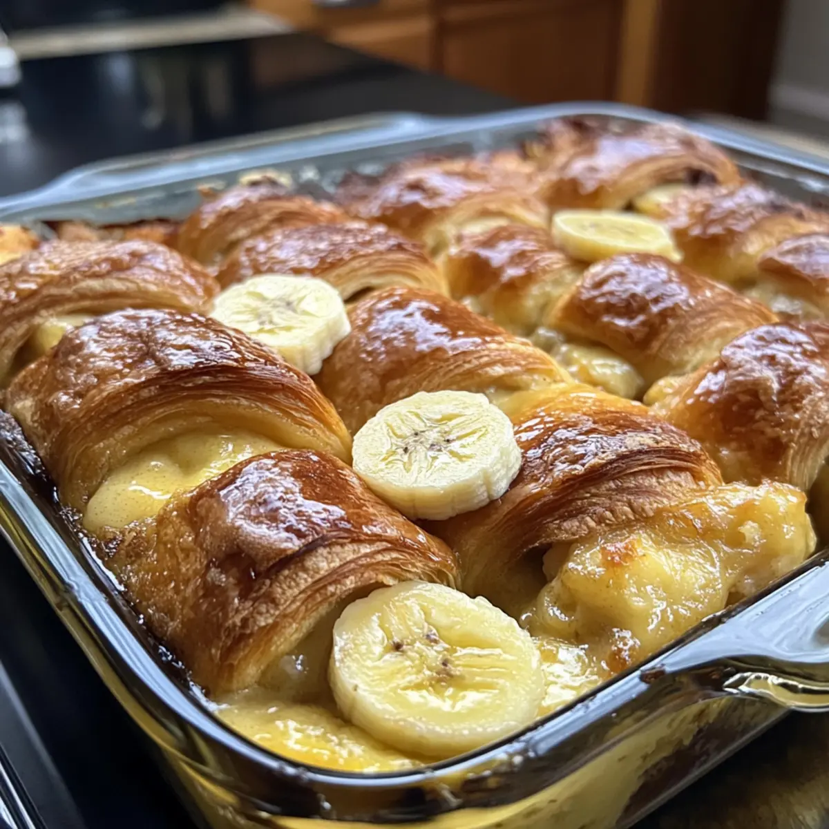 Banana Croissant French Toast Casserole for Cozy Mornings