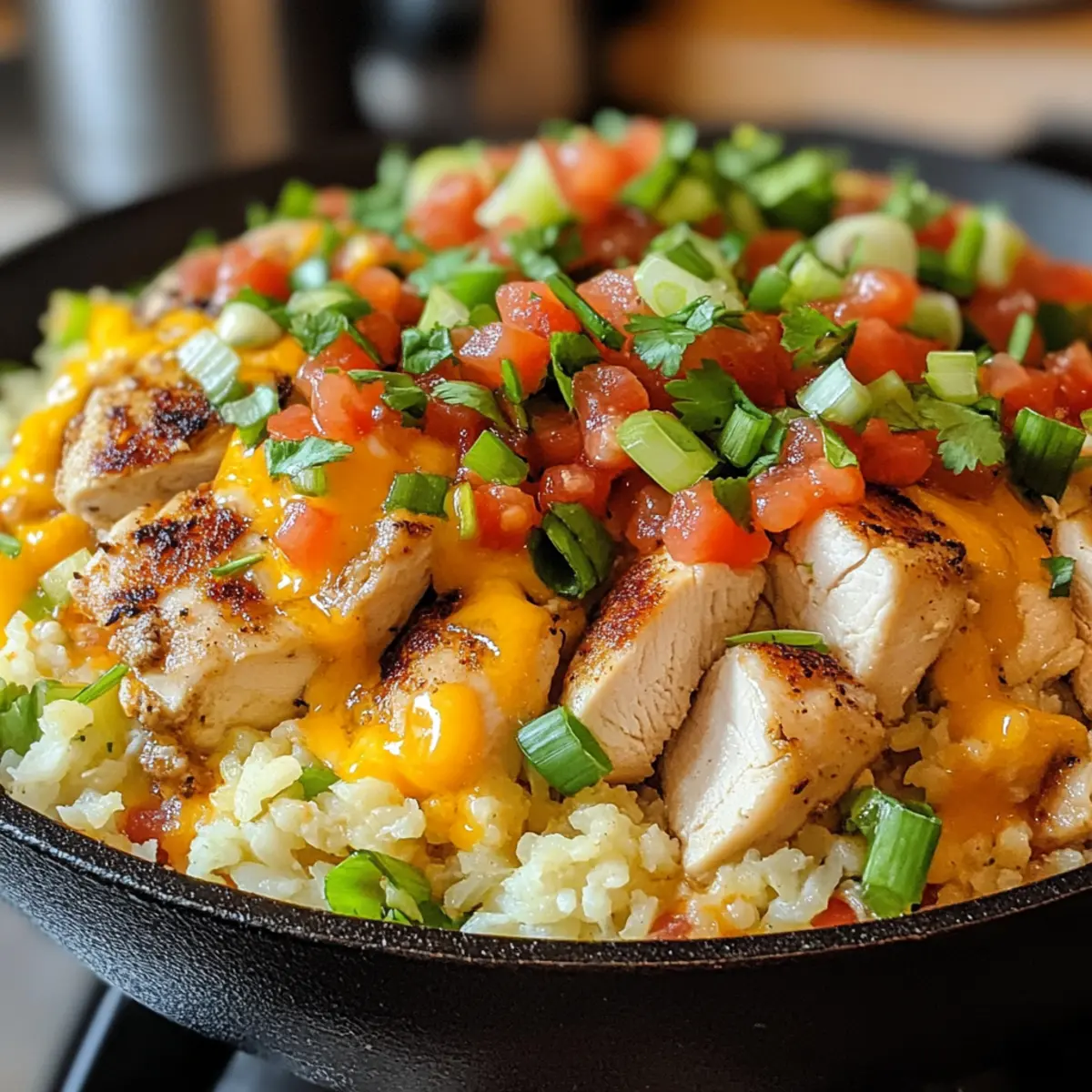 Salsa Chicken and Cauliflower Rice Skillet – Flavorful & Easy