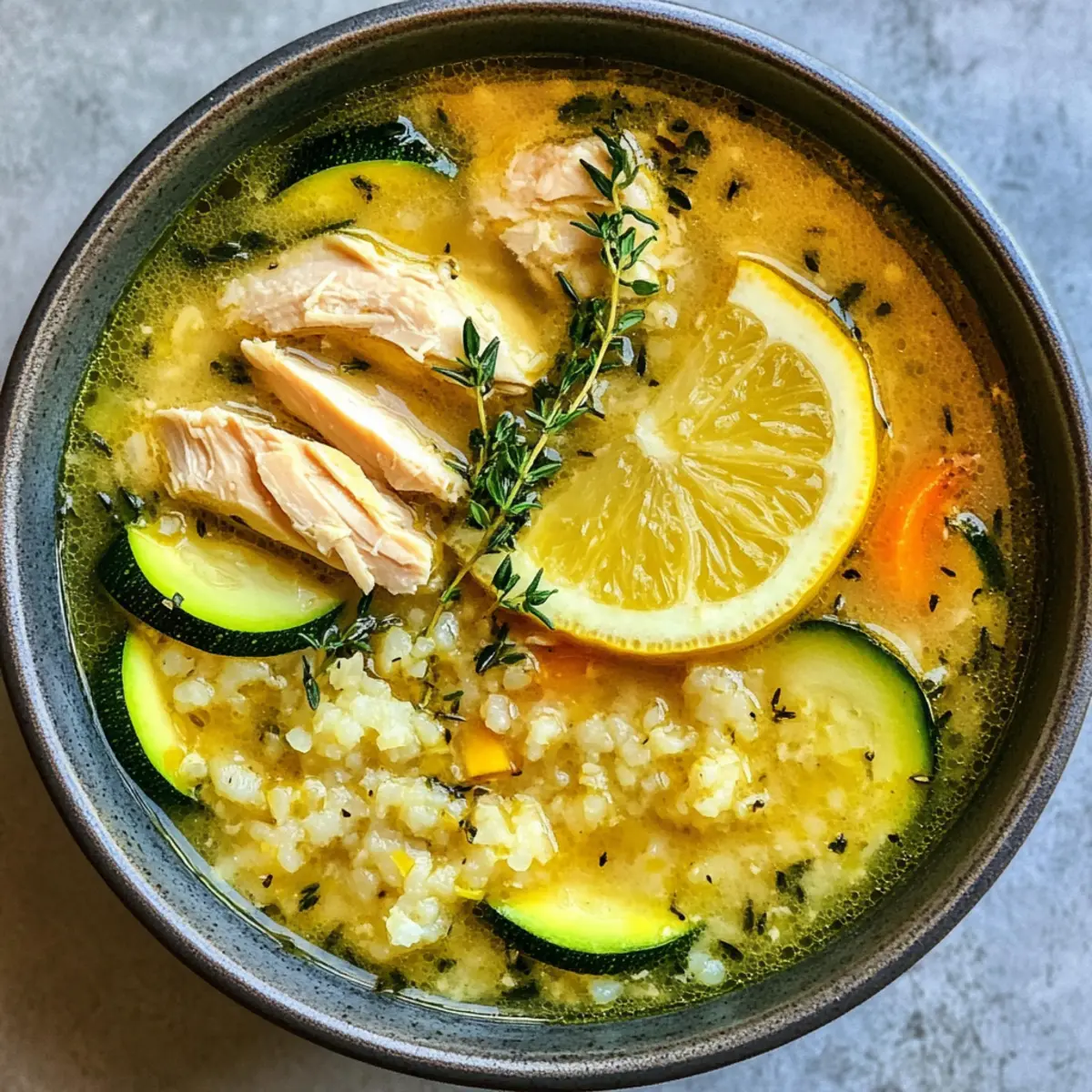 Mediterranean Lemon Chicken Soup