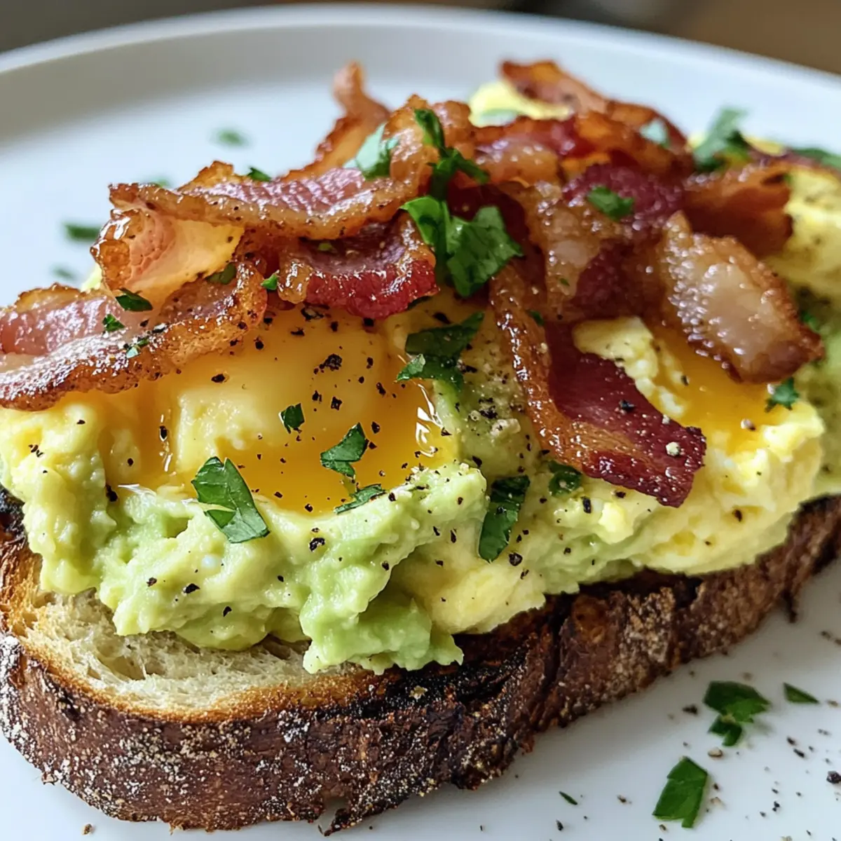 Avocado, Bacon and Egg Toasts with Hot Honey