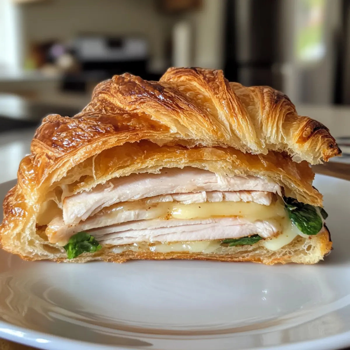 Savory Turkey and Havarti Croissant Sandwich Bliss