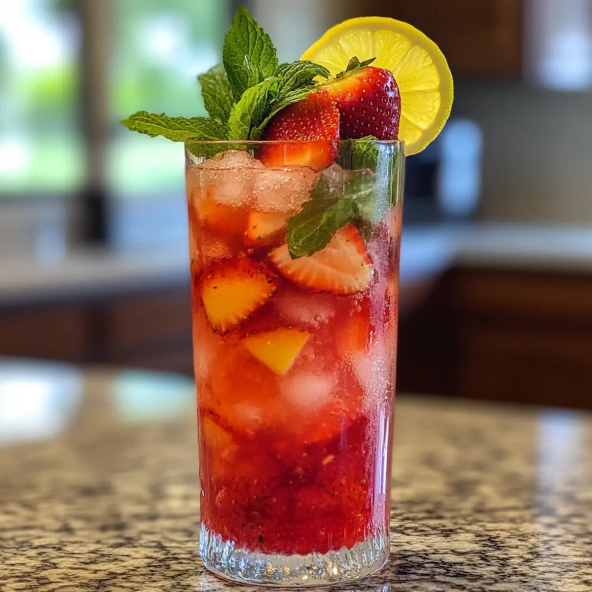 Strawberry Coconut Rum Punch