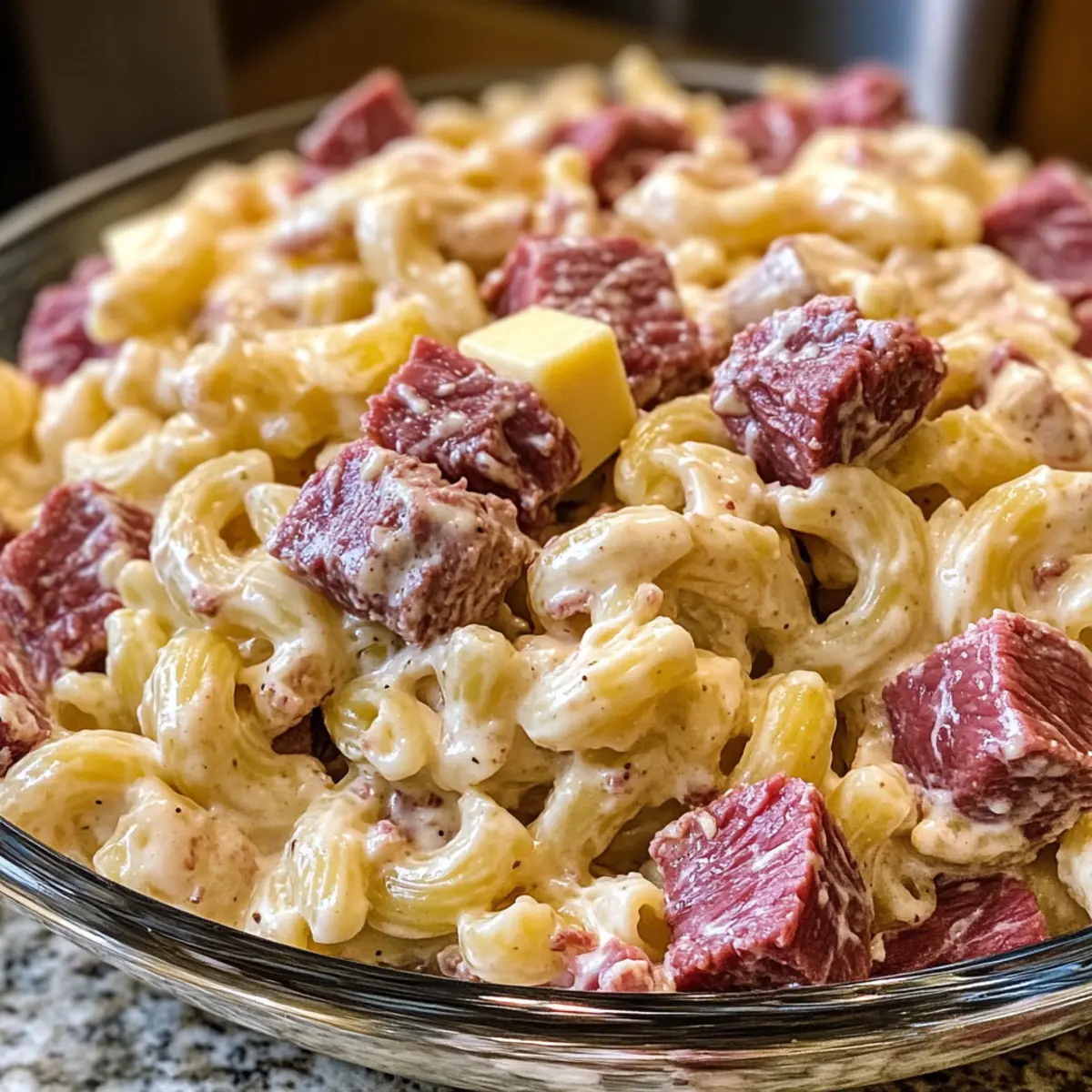 Creamy Reuben Pasta Salad That's Perfect for Potlucks