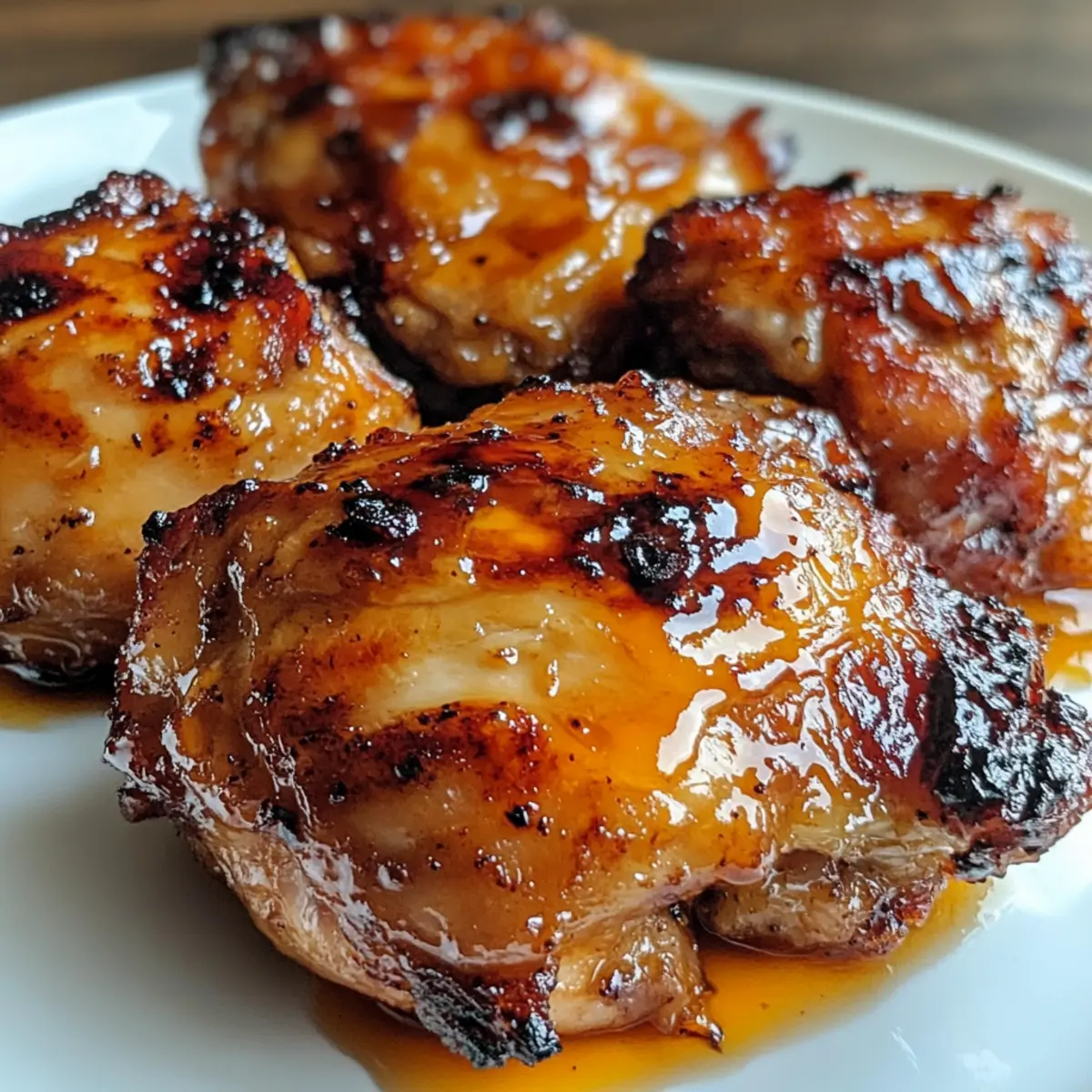 Honey Sriracha Grilled Chicken Thighs