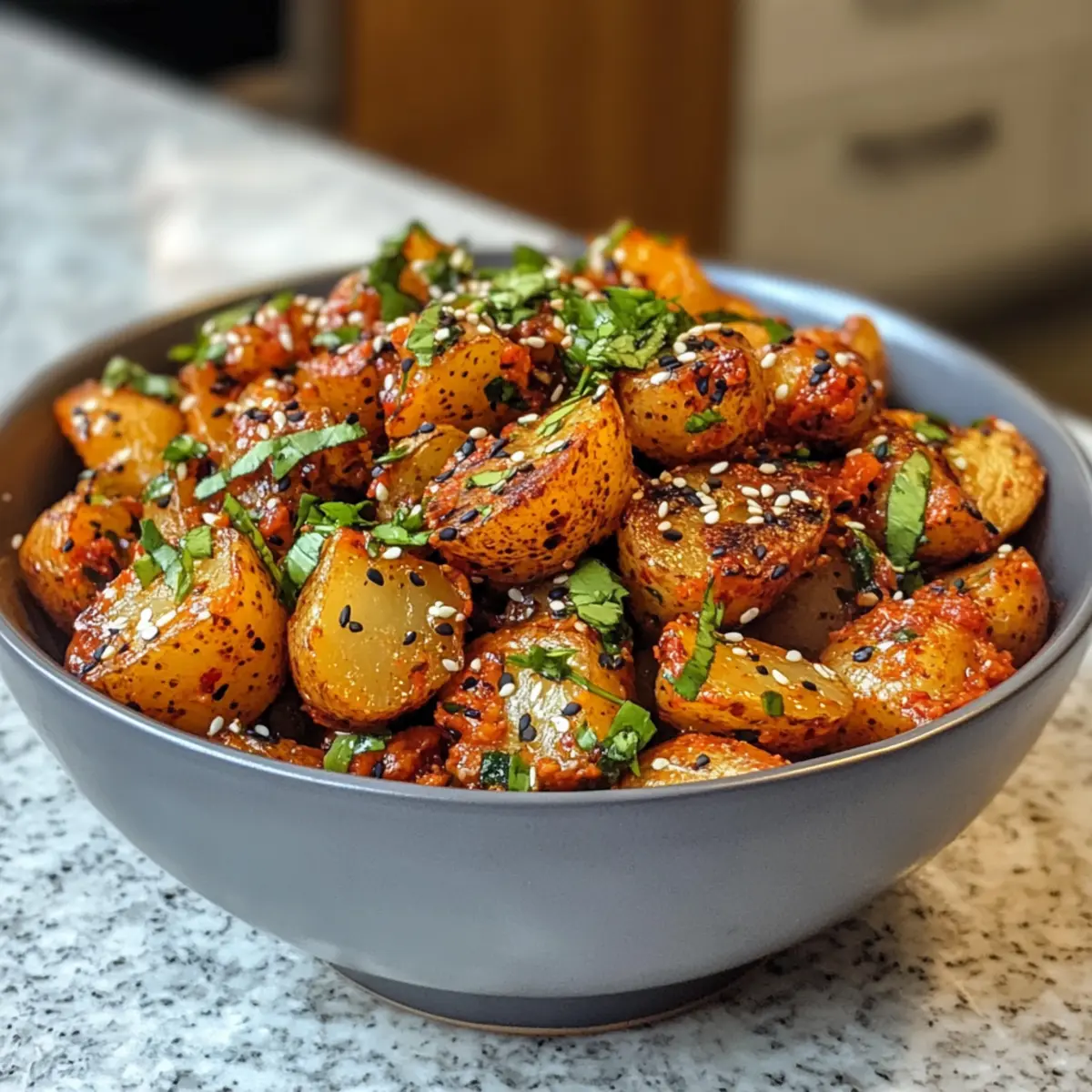 Crispy Gochujang Potato Salad: A Flavor-Packed Vegan Delight
