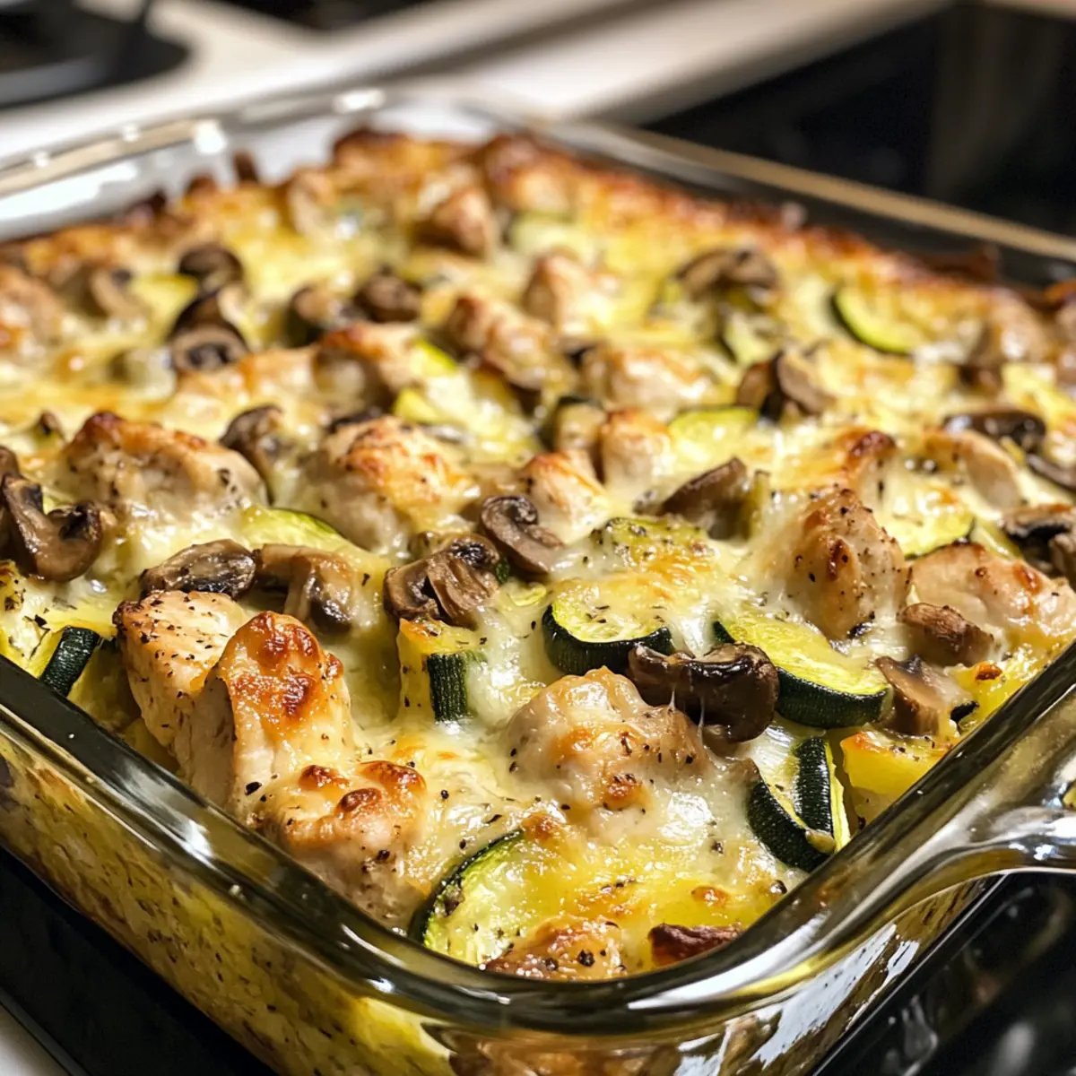 Savory Chicken Zucchini Mushroom Bake for Cozy Family Nights