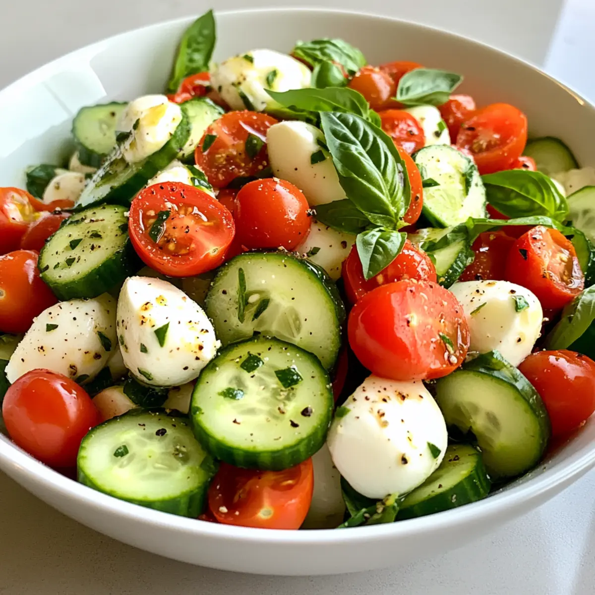 Quick Cucumber Mozzarella Salad for a Refreshing Summer Bite