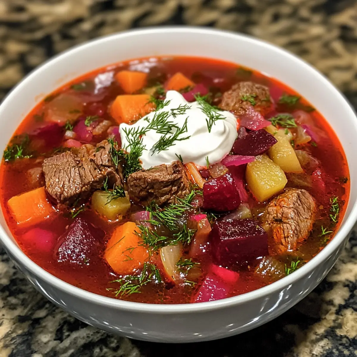 Savor Authentic Ukrainian Borscht Soup for Cozy Evenings