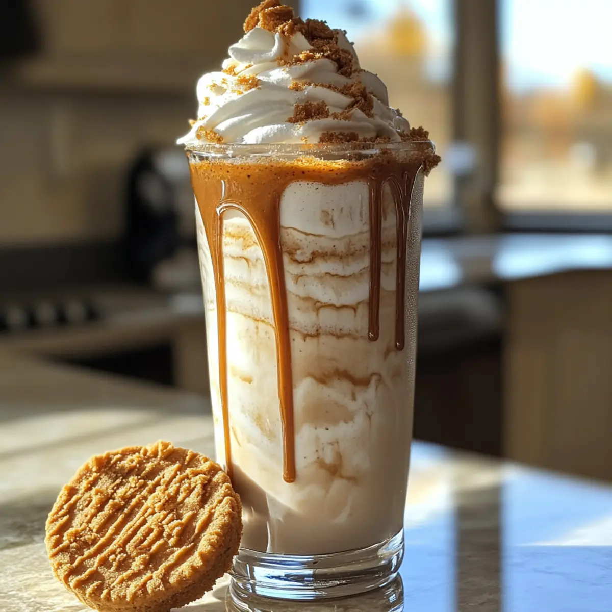 Indulge in a Creamy Biscoff Milkshake with Cookie Butter