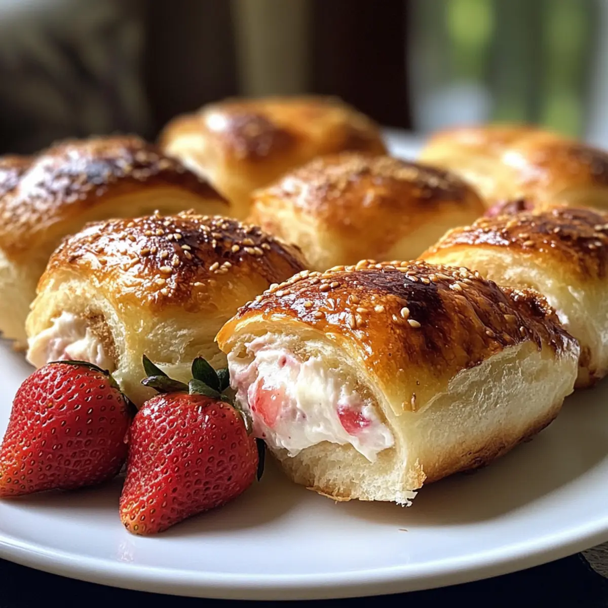 Crispy Strawberry Cheesecake Breakfast Rolls for a Sweet Start
