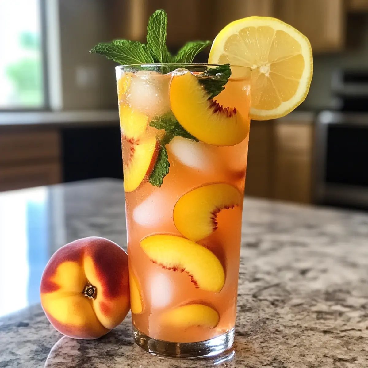 Refreshing Peach Lemonade: Sip on Summer Bliss at Home
