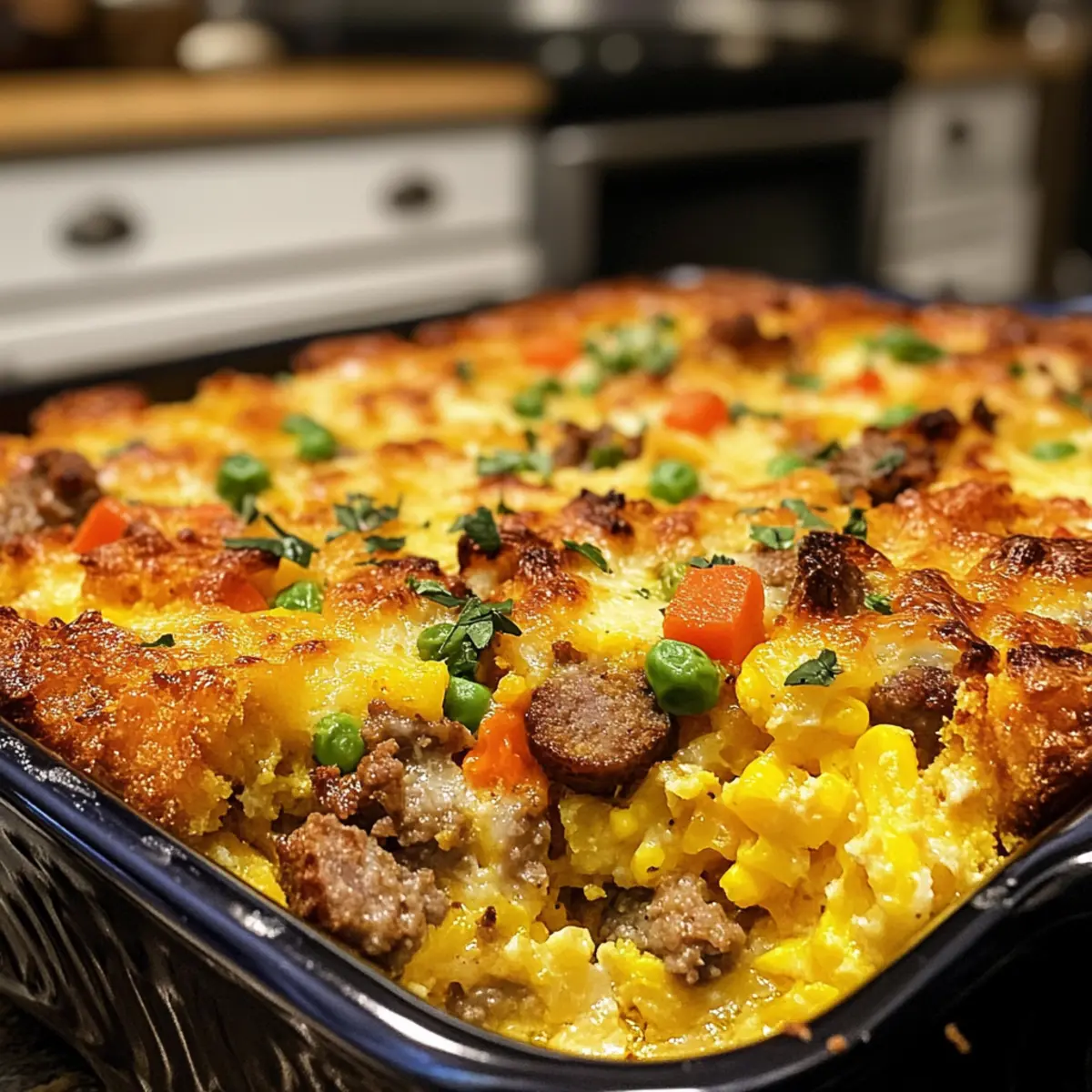 Egg-Citing Sausage & Cornbread Casserole for Cozy Mornings