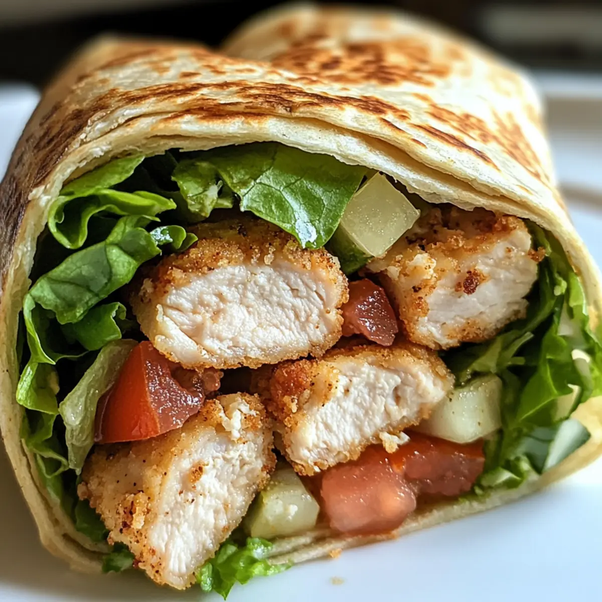 Crispy Garlic Parmesan Chicken Wraps