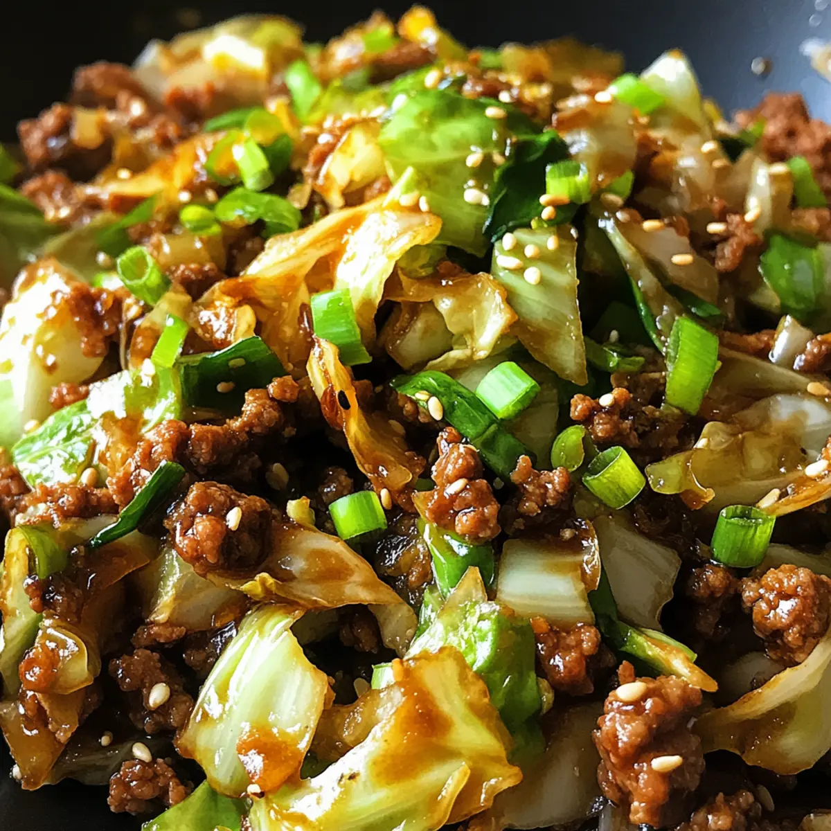 Savory Chinese Ground Beef and Cabbage Stir Fry in 25 Minutes